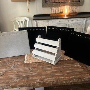 5pc Velvet Jewelry Display Set ~ All brand new!! $25 takes all